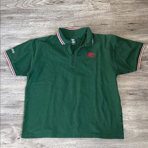 Tigers Green Polo Shirt with Red Accents